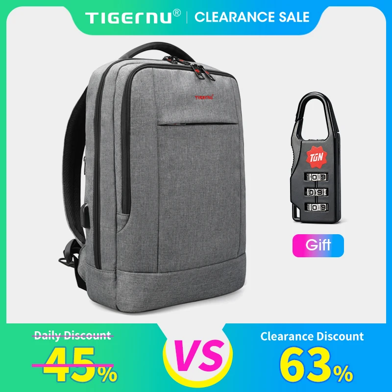 Tigernu Backpacks Men Waterproof 15.6 Laptop Backpack Male Mochila USB Charging Anti Theft Travel Backpack School Men Backpacks
Tigernu Backpacks Men Waterproof 15.6 Laptop Backpack Male Mochila USB Charging Anti Theft Travel Backpack School Men Backpacks
