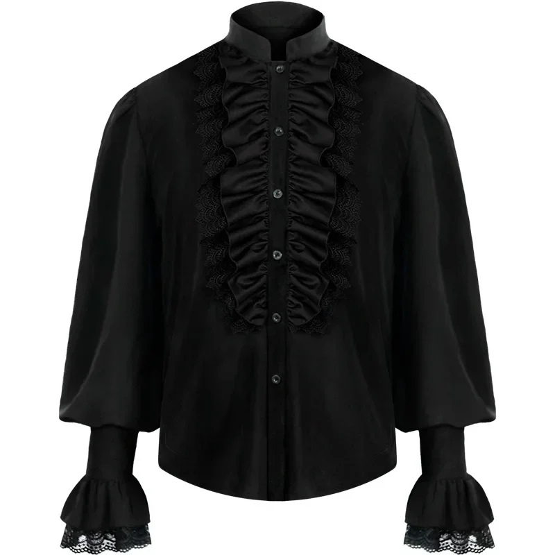 Men Pirate Shirt Vampire Renaissance Victorian Steampunk Gothic Ruffled Medieval Halloween Cosplay Costume Clothing Chemise Tops
Men Pirate Shirt Vampire Renaissance Victorian Steampunk Gothic Ruffled Medieval Halloween Cosplay Costume Clothing Chemise Tops