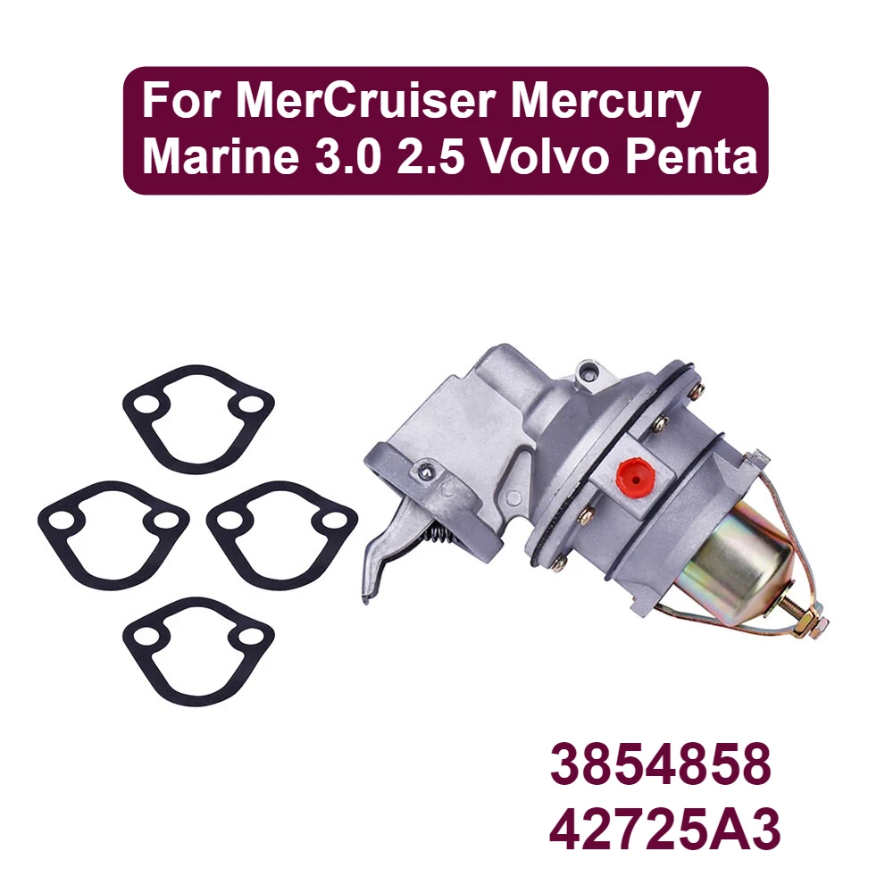 Fuel Pump 3854858 42725A3 for MerCruiser Mercury Marine 3.0L 2.5L Volvo Penta
Fuel Pump 3854858 42725A3 for MerCruiser Mercury Marine 3.0L 2.5L Volvo Penta