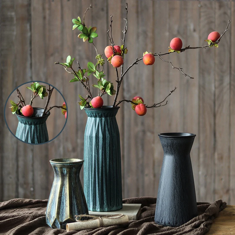 Creative Bronze Ware Texture Ceramic Vase for Flower Arrangement Home Decor Kitchen Living Room Bedroom Desktop Bookshelf Decor
Creative Bronze Ware Texture Ceramic Vase for Flower Arrangement Home Decor Kitchen Living Room Bedroom Desktop Bookshelf Decor