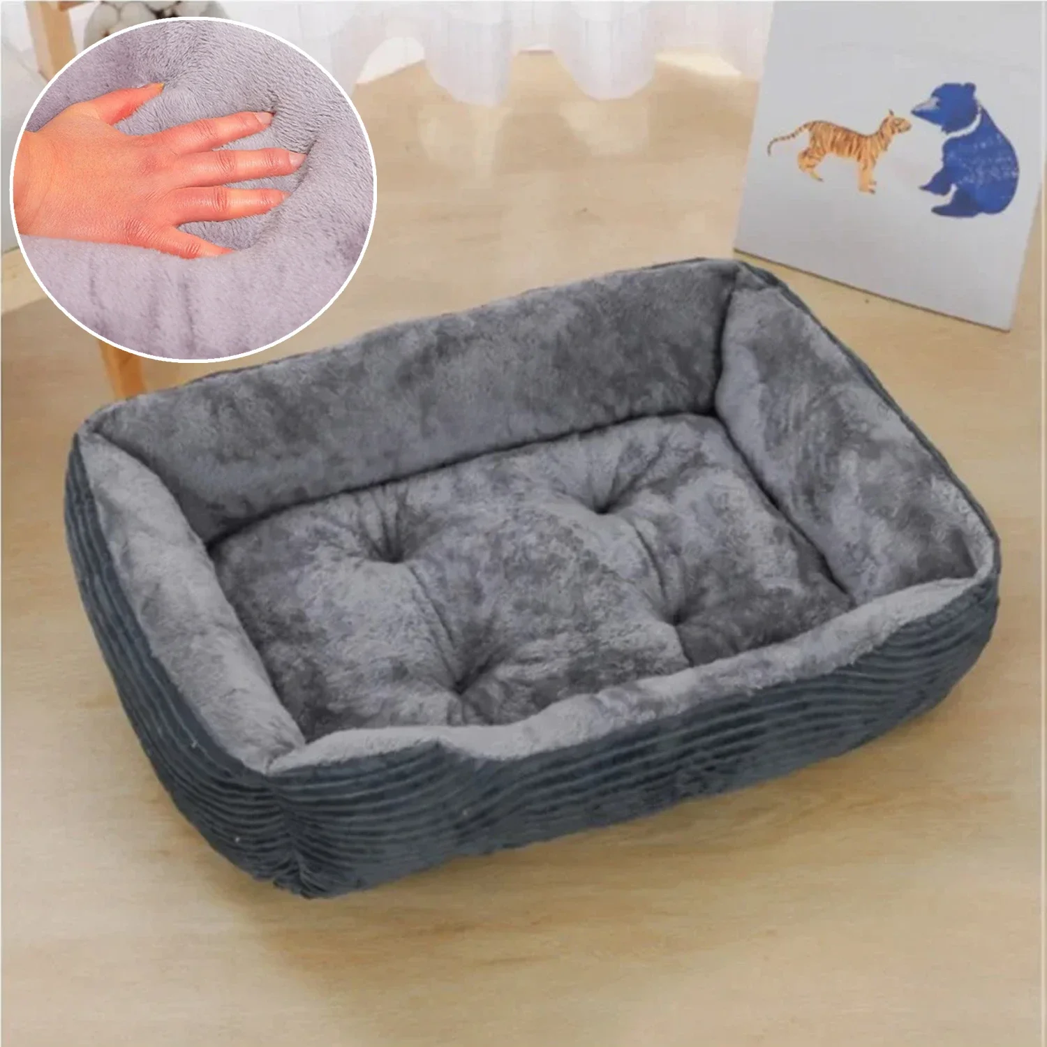 Bed for Dog Cat Pet Square Plush Kennel Medium Small Dog Sofa Bed Cushion Pet Calming Dog Bed House Pet Supplies Accessories
Bed for Dog Cat Pet Square Plush Kennel Medium Small Dog Sofa Bed Cushion Pet Calming Dog Bed House Pet Supplies Accessories