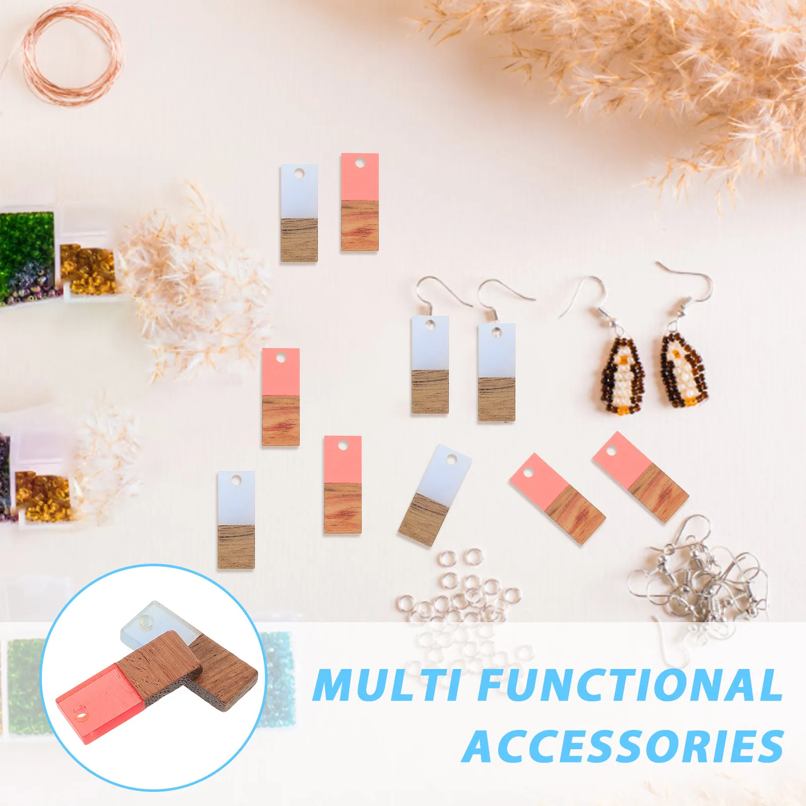 10Pcs Rectangle Resin Wood Charms DIY Necklace Earrings Jewelry Making Pendants Resin Pendant Necklace DIY Pendants
10Pcs Rectangle Resin Wood Charms DIY Necklace Earrings Jewelry Making Pendants Resin Pendant Necklace DIY Pendants