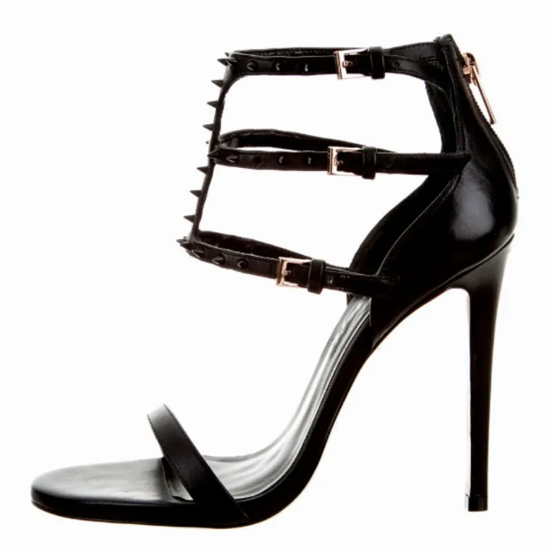 DIZHUANG Sexy women's high-heeled sandals. Black leather sandals. About 12cm heel height Summer women's shoes Fashion show shoes
DIZHUANG Sexy women's high-heeled sandals. Black leather sandals. About 12cm heel height Summer women's shoes Fashion show shoes