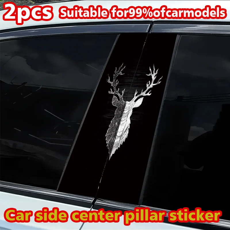 2 pieces of car B-pillar stickers Deer Head Polyethylene protective film
2 pieces of car B-pillar stickers Deer Head Polyethylene protective film