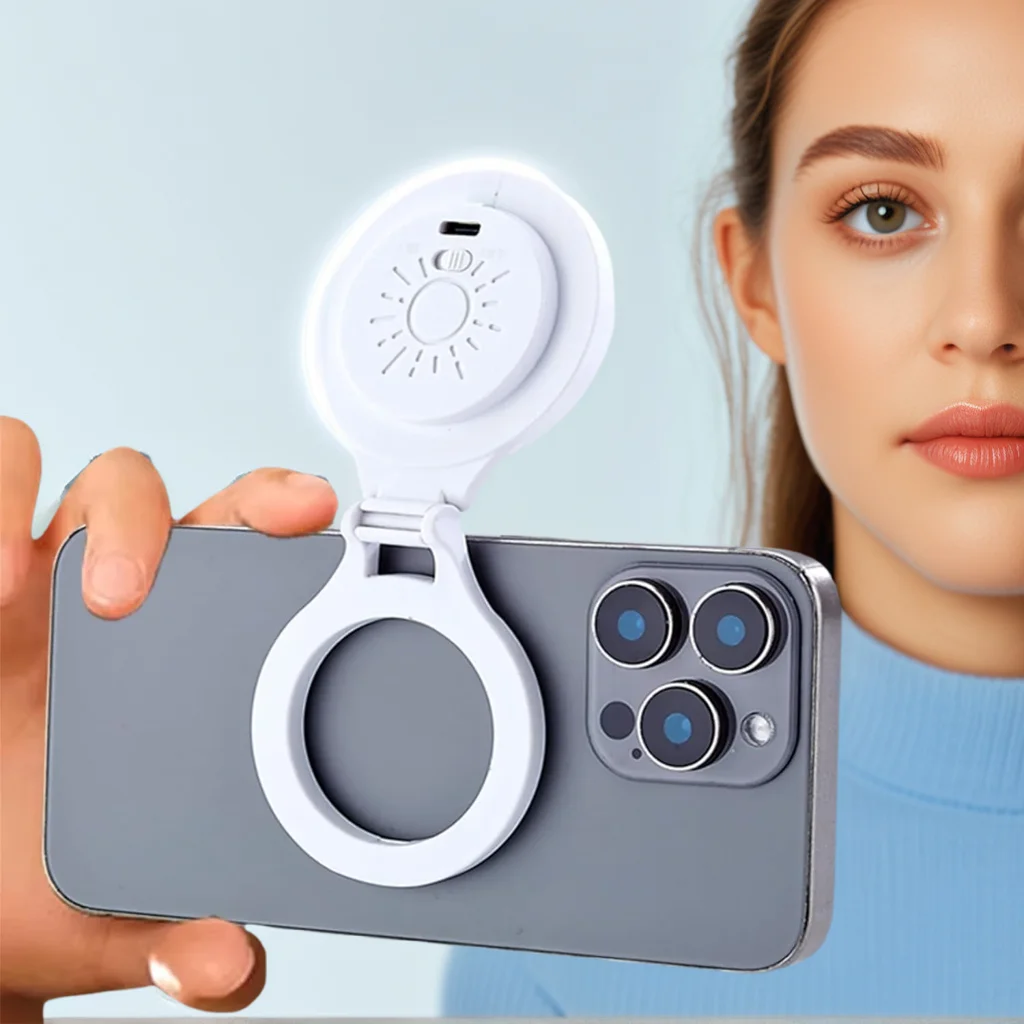 Магнитный заполняющий светильник для мобильного телефона - мягкий свет для фотосъемки с камерой для живой атмосферы
Магнитный заполняющий светильник для мобильного телефона - мягкий свет для фотосъемки с камерой для живой атмосферы