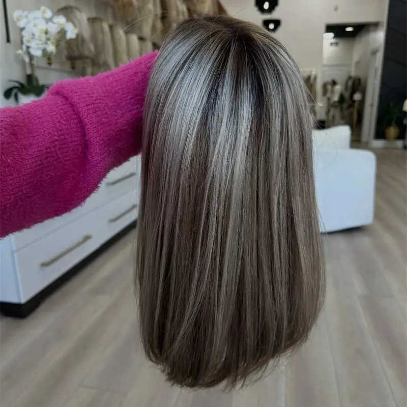 Short Straight Bob 13x4 Ombre Ash Brown Balayage Wig for Women High Quality Synthetic HD Lace Front Wigs Preplucked Hairline
Short Straight Bob 13x4 Ombre Ash Brown Balayage Wig for Women High Quality Synthetic HD Lace Front Wigs Preplucked Hairline