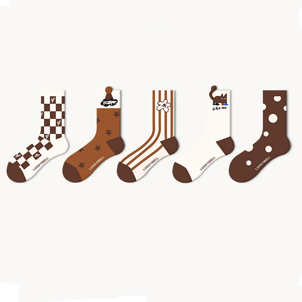 5Pairs/Set Women Combed Cotton Socks Colorful Vintage Cute Girls Funny Fashion Socks Golf Cycling Pilates Camping Tennis
5Pairs/Set Women Combed Cotton Socks Colorful Vintage Cute Girls Funny Fashion Socks Golf Cycling Pilates Camping Tennis
