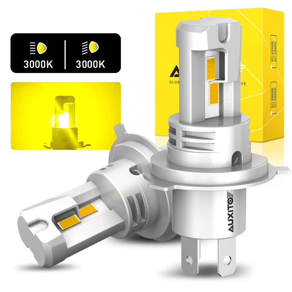 2Pcs AUXITO H4 LED Lights Bulb 9003 Headlights High and Low Beam 3000K Golden Yellow H4 LED Fanless Wireless Style Car Headlamp
2Pcs AUXITO H4 LED Lights Bulb 9003 Headlights High and Low Beam 3000K Golden Yellow H4 LED Fanless Wireless Style Car Headlamp