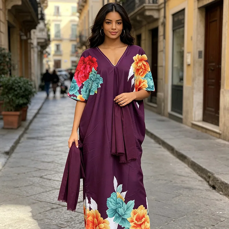 African Clothes for Women Dashiki African Dresses Summer Short Sleeve V-neck Polyester Printing Long Dress Africa Clothing
African Clothes for Women Dashiki African Dresses Summer Short Sleeve V-neck Polyester Printing Long Dress Africa Clothing