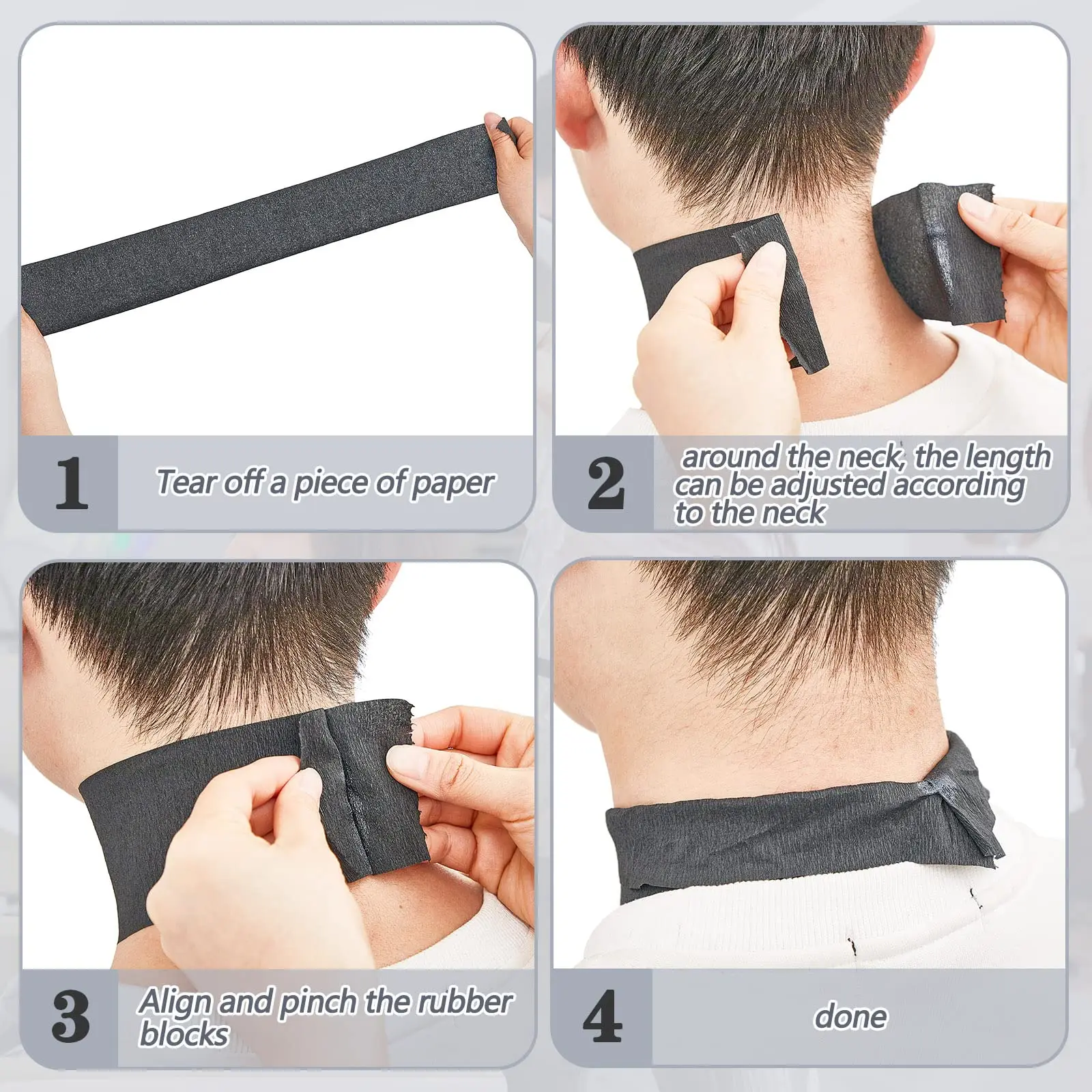 1 Roll Disposable Black Barber Neck Strips Barber Neck Paper Stretchy Strip Neck Edge Paper Haircut Styling Accessories
1 Roll Disposable Black Barber Neck Strips Barber Neck Paper Stretchy Strip Neck Edge Paper Haircut Styling Accessories