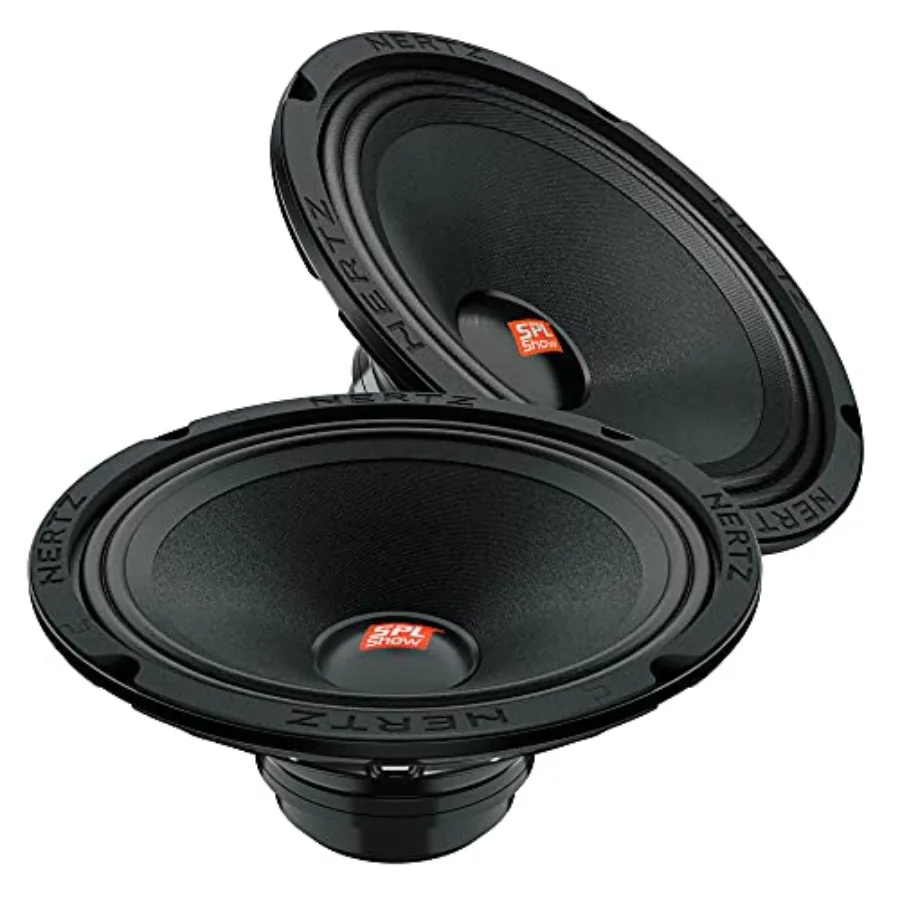 SPL Show Series SV-200-NEO 8 in. 200mm SPL 4-Ohm Midrange Speakers (Pair) for car audio polypropylene cone black neo magnets an
SPL Show Series SV-200-NEO 8 in. 200mm SPL 4-Ohm Midrange Speakers (Pair) for car audio polypropylene cone black neo magnets an