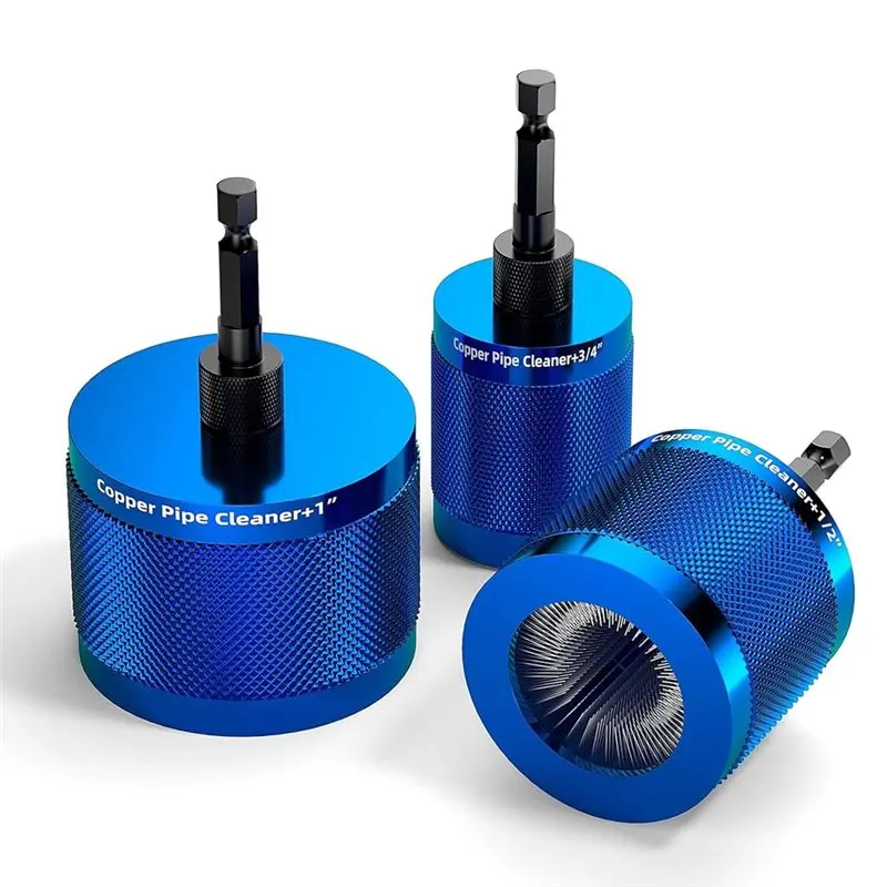 Набор щеток для чистки металлических труб YANA50I, 3 шт., для медных труб (1/2, 3/4, 1 дюйм) - Профессиональный сантехнический инструмент для электроинструментов
Набор щеток для чистки металлических труб YANA50I, 3 шт., для медных труб (1/2, 3/4, 1 дюйм) - Профессиональный сантехнический инструмент для электроинструментов