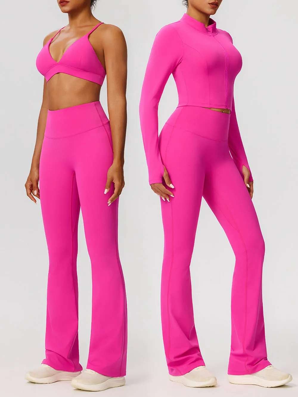 New Women Sports 3PCS Set Breathable Naked Feel Yoga Bra Coat Pants Suit Casual Fitness Workout Tracksuit Outdoor Sportswear
New Women Sports 3PCS Set Breathable Naked Feel Yoga Bra Coat Pants Suit Casual Fitness Workout Tracksuit Outdoor Sportswear