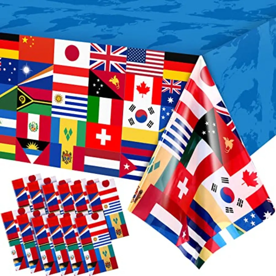 Pack International Flag Table Cover Patriotic Table Cloth World Country Flags Plastic Tablecloth for Festival Events Celebratio
Pack International Flag Table Cover Patriotic Table Cloth World Country Flags Plastic Tablecloth for Festival Events Celebratio