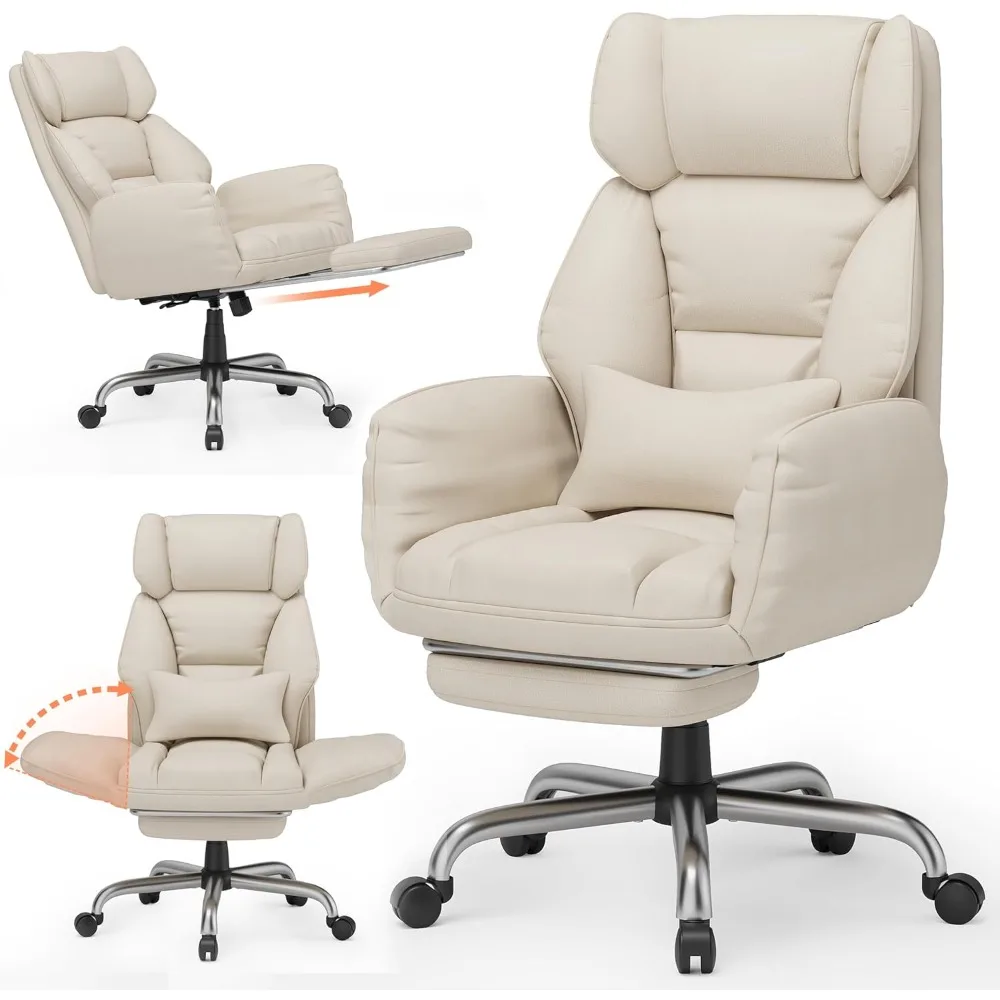 Office Criss Cross Chair with Footrest, Big and Tall ExecutiveChair with Wide Seat,Reversible Armrest,Lumbar Pillow and 120°Tilt
Office Criss Cross Chair with Footrest, Big and Tall ExecutiveChair with Wide Seat,Reversible Armrest,Lumbar Pillow and 120°Tilt