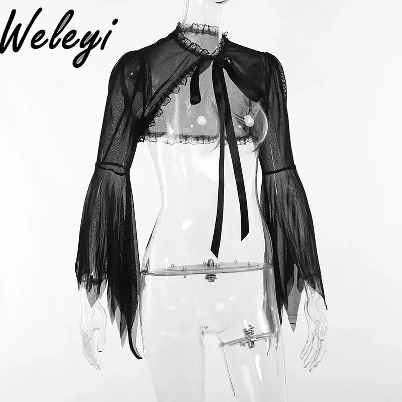 2024 Autumn Jirai Kei Dark Crew Neck Tie Black Cape Y2k Serrated Edge Cardigan Yabi Culture Slim Fit Lace Shirt Capas Woman
2024 Autumn Jirai Kei Dark Crew Neck Tie Black Cape Y2k Serrated Edge Cardigan Yabi Culture Slim Fit Lace Shirt Capas Woman