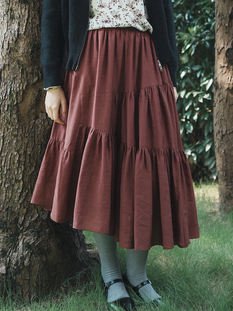 Marchnoon Винтажная юбка-торт длиной миди с асимметричным подолом и эластичной резинкой на талии, ацетатные юбки свободного покроя средней длины
Marchnoon Винтажная юбка-торт длиной миди с асимметричным подолом и эластичной резинкой на талии, ацетатные юбки свободного покроя средней длины