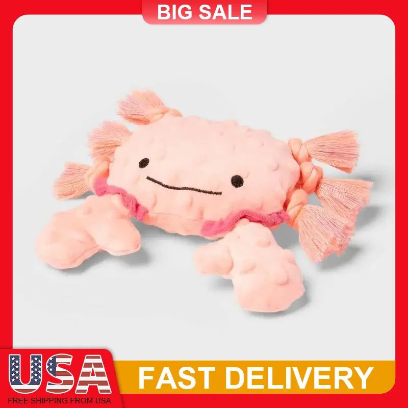 Plush Crab Dog Toy with Rope and Squeaker Soft Durable Puppy Plaything for Small Dogs Interactive Chew Tug Fetch Game
Plush Crab Dog Toy with Rope and Squeaker Soft Durable Puppy Plaything for Small Dogs Interactive Chew Tug Fetch Game