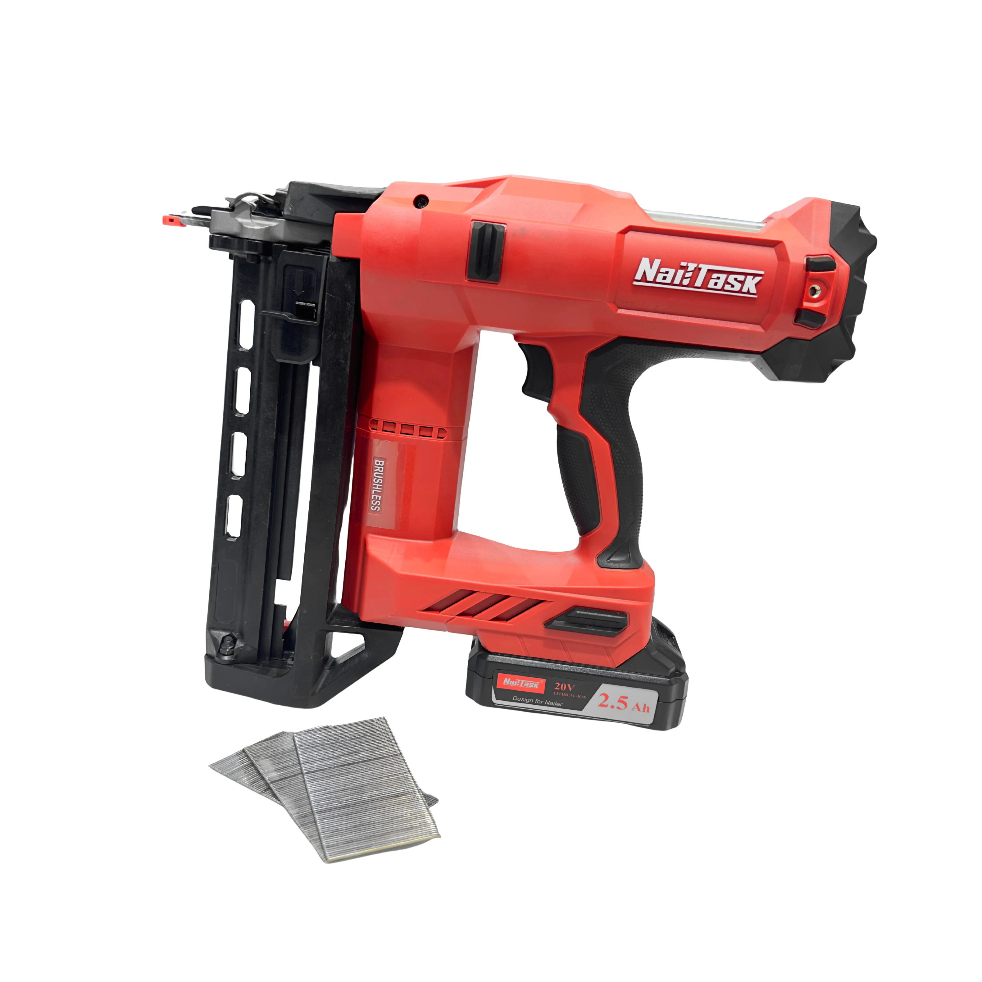 Industrial Cordless Electric Nail Gun Brushless Motor 2.5AH Battery 3 Per Sec Nailing Machine for Straight Shape Nails
Industrial Cordless Electric Nail Gun Brushless Motor 2.5AH Battery 3 Per Sec Nailing Machine for Straight Shape Nails
