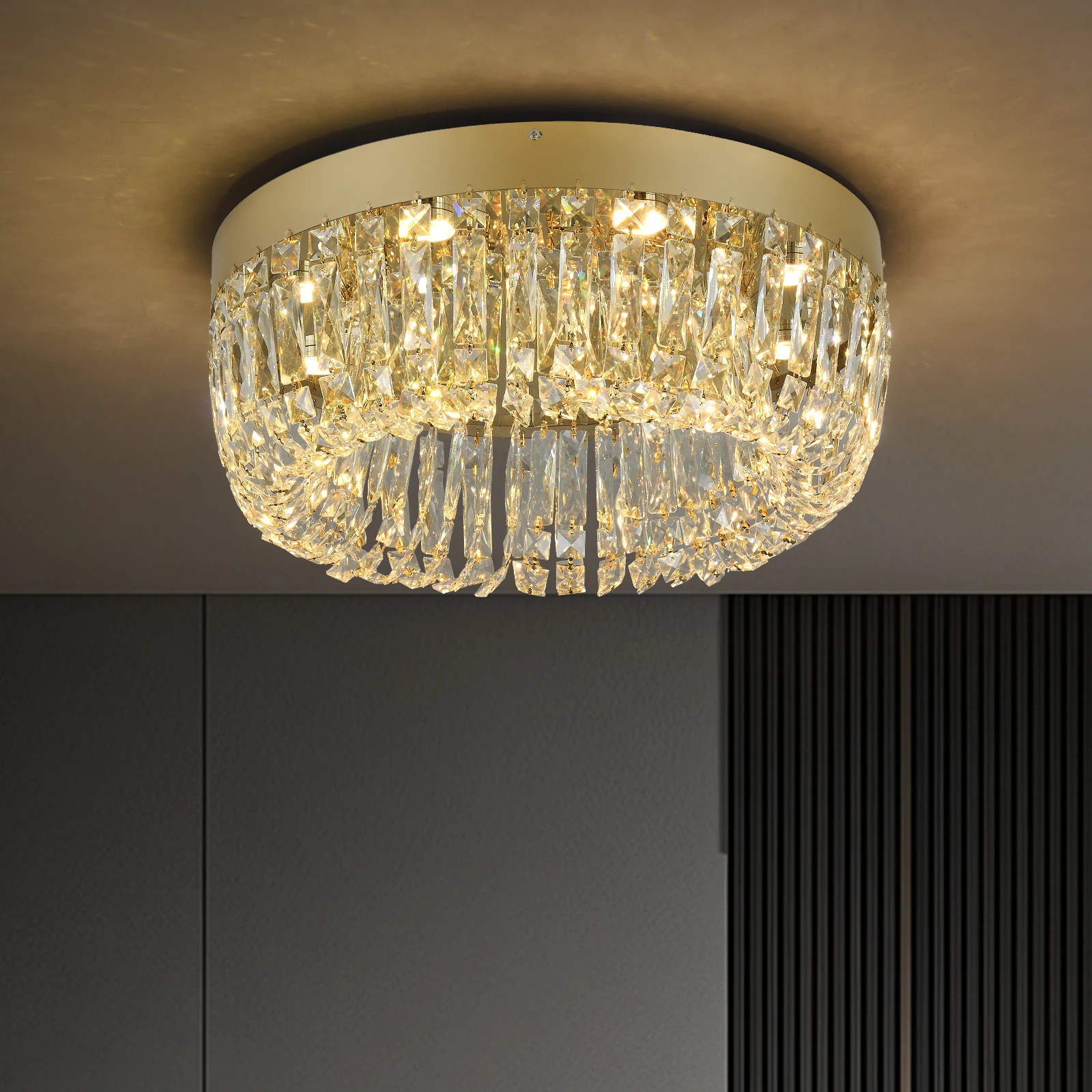 VETRULUS Led Ceiling Light Modern Gold Crystal Chandelier Living Room Bedroom Ceiling Lamp Home Decoration Lighting Fixture
VETRULUS Led Ceiling Light Modern Gold Crystal Chandelier Living Room Bedroom Ceiling Lamp Home Decoration Lighting Fixture