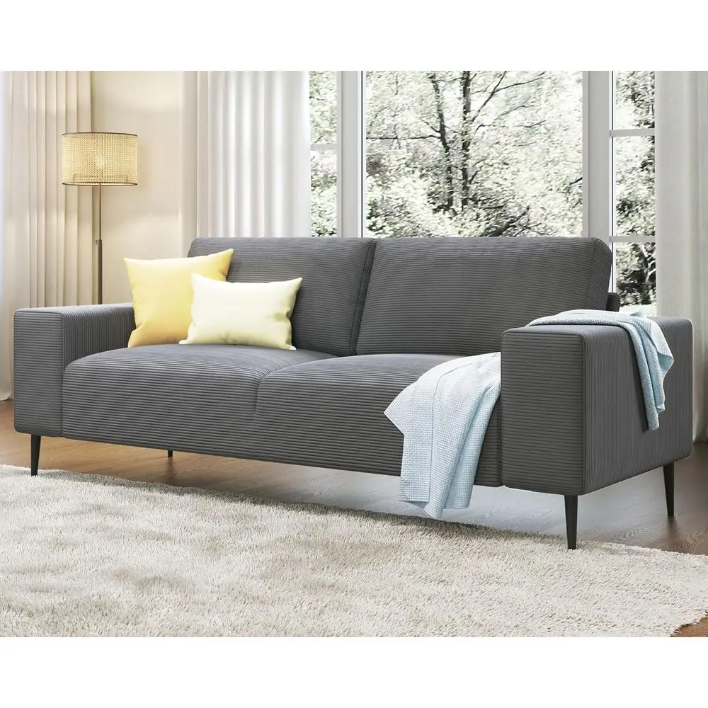 Extra Deep 3-Seater Sofa, Living Room, Grey Corduroy
Extra Deep 3-Seater Sofa, Living Room, Grey Corduroy