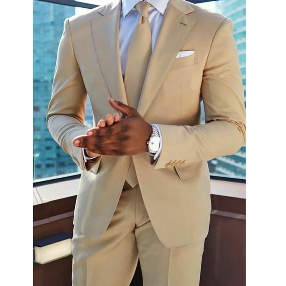 Smart Business Men's Suits Single Breasted Two Pieces Jacket Pants Male Clothing Slim Fit Formal Banquet Wedding Blazers Sets
Smart Business Men's Suits Single Breasted Two Pieces Jacket Pants Male Clothing Slim Fit Formal Banquet Wedding Blazers Sets