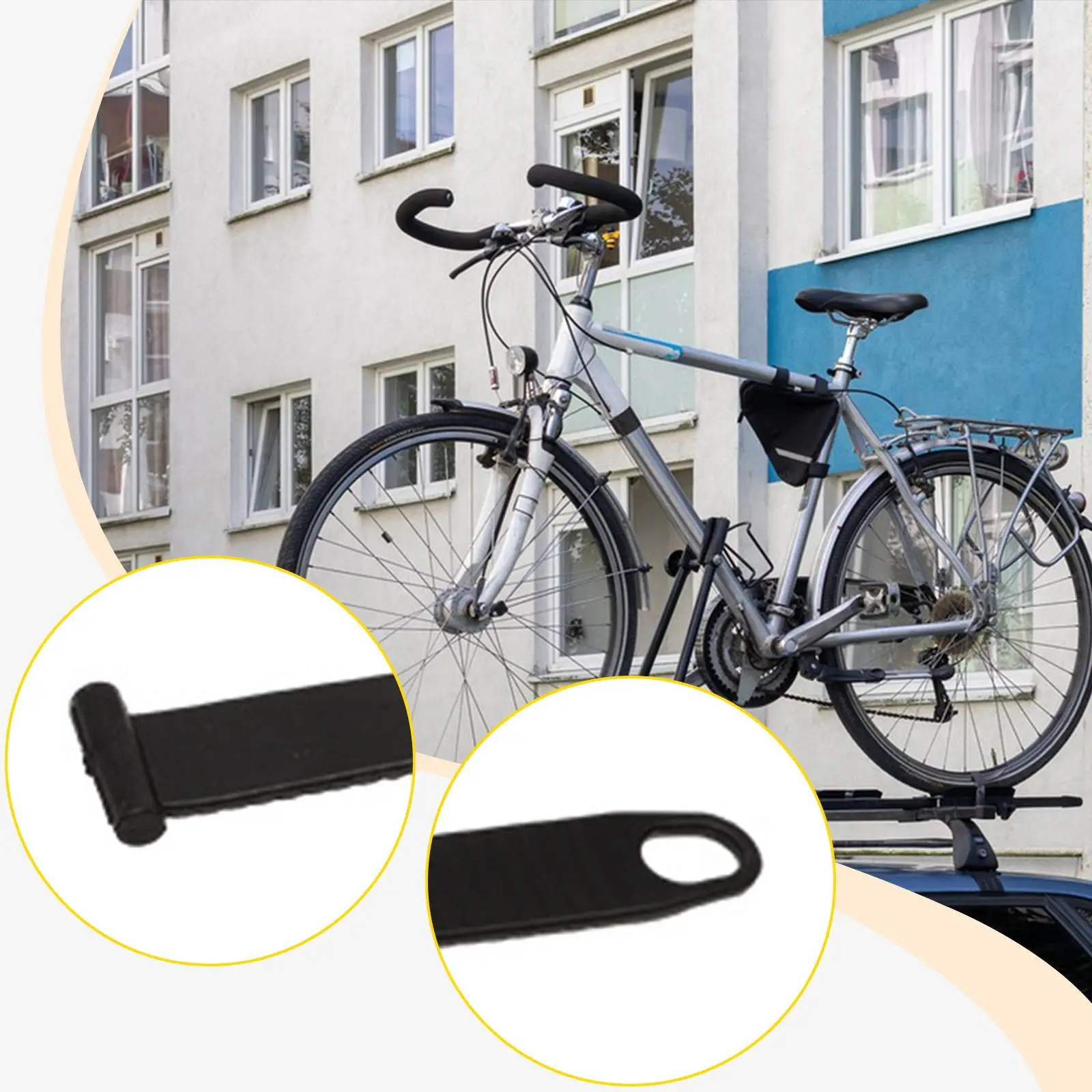 Universal Bike Wheel Fixing Band Lightweight Repair Tire Strap Accessory Secure Fastener for 591 and Bike Roof Racks
Universal Bike Wheel Fixing Band Lightweight Repair Tire Strap Accessory Secure Fastener for 591 and Bike Roof Racks
