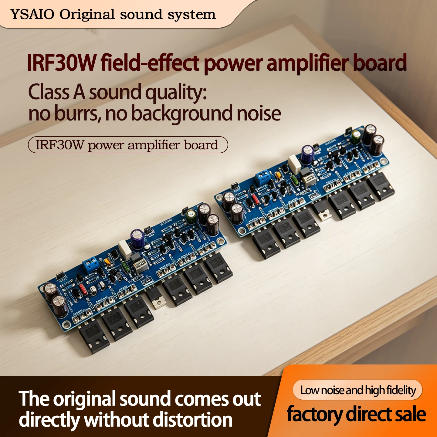 Ysaio Irf30W Fet Fever-Grade Amplifier Board Class a and Class Ab Hifi High-Power Power Amplifier Finished Board
Ysaio Irf30W Fet Fever-Grade Amplifier Board Class a and Class Ab Hifi High-Power Power Amplifier Finished Board