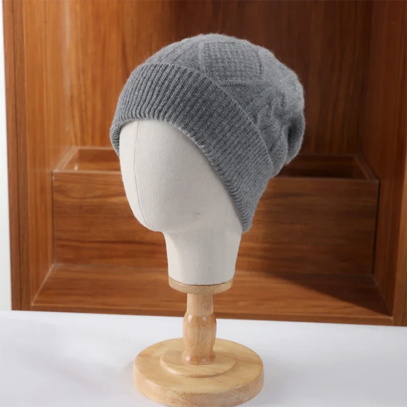 Women's 100% Merino Wool Knitted Hat Y2K Hip Hop Street Style Warm Soft Rhombus Pattern Monochromatic Beanie Skull Cap
Women's 100% Merino Wool Knitted Hat Y2K Hip Hop Street Style Warm Soft Rhombus Pattern Monochromatic Beanie Skull Cap