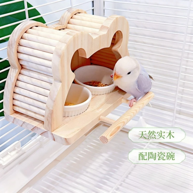 Solid Wood Peony Small Sun Bird Cage Decoration Arrangement Parrot Ceramic Food Basin Dual-purpose Roosting Feeding Station Rack
Solid Wood Peony Small Sun Bird Cage Decoration Arrangement Parrot Ceramic Food Basin Dual-purpose Roosting Feeding Station Rack