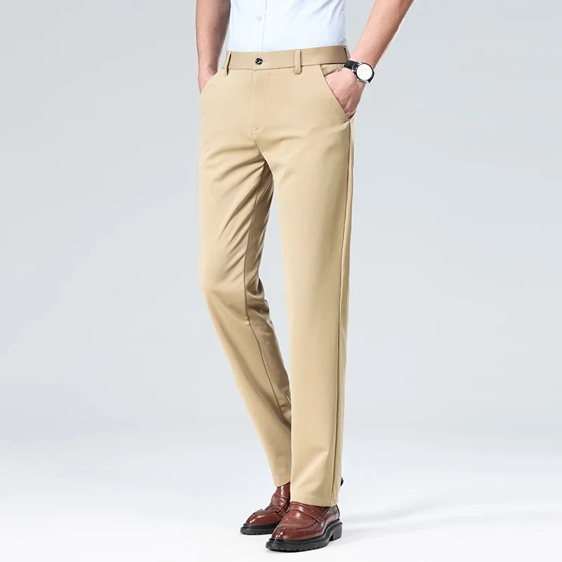 Mens Stretch Straight Leg Business Dress Pants Summer Moisture Wicking Wrinkle Free Trousers for Daily Commute
Mens Stretch Straight Leg Business Dress Pants Summer Moisture Wicking Wrinkle Free Trousers for Daily Commute