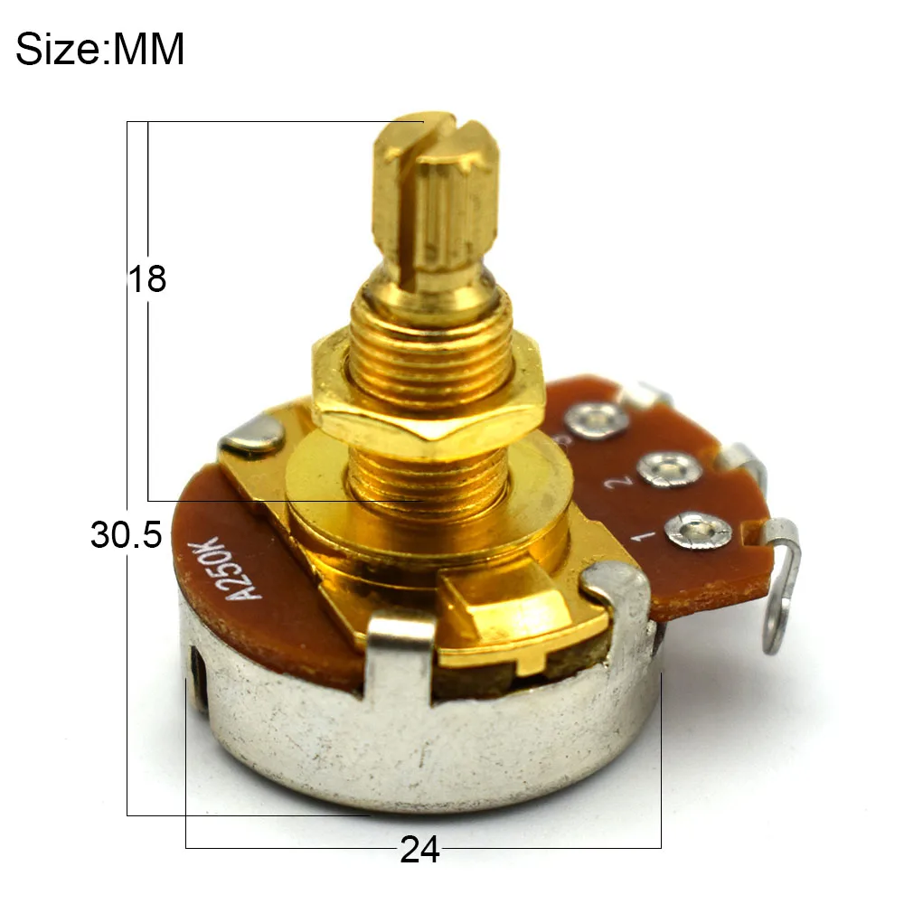 20Pcs 18mm Big Guitar Potentiometers Brass Long Threaded Shaft Pots A500K/A250K/B500K/B250K Option Guitar Pot
20Pcs 18mm Big Guitar Potentiometers Brass Long Threaded Shaft Pots A500K/A250K/B500K/B250K Option Guitar Pot