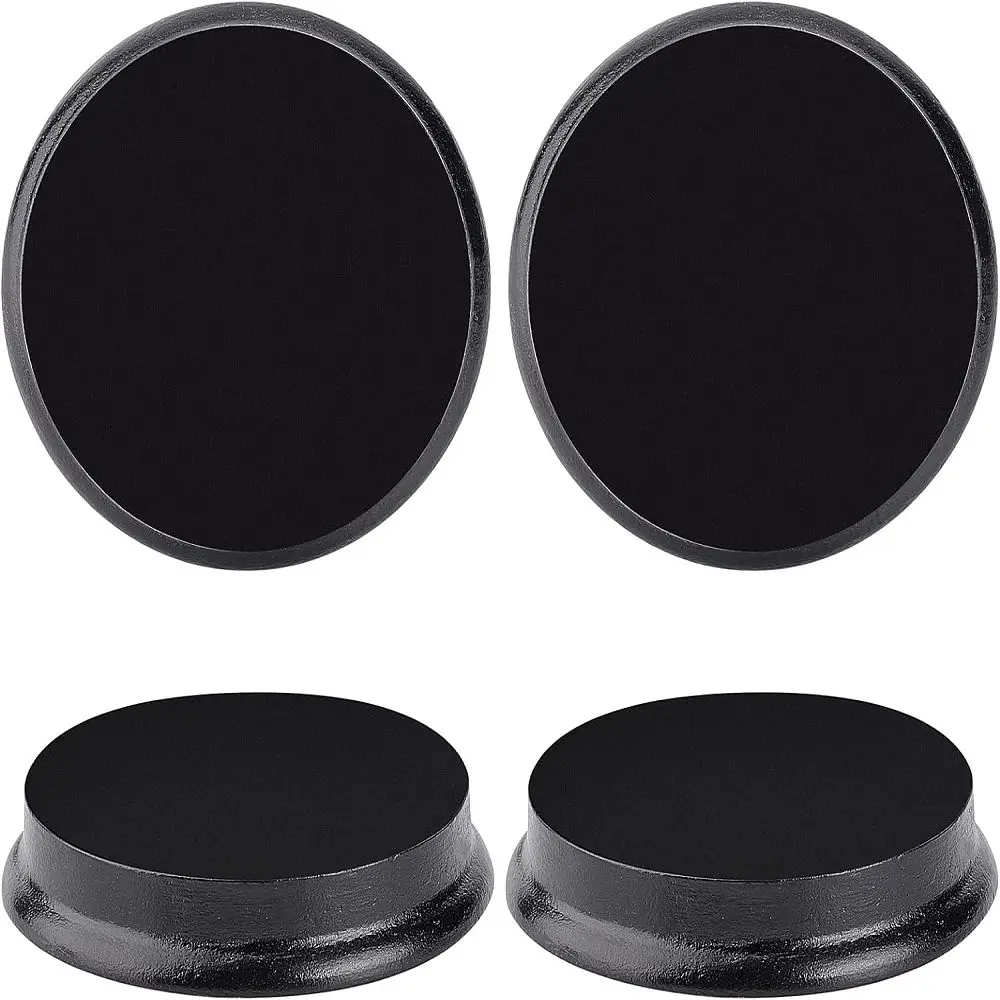 4 pcs Round Model Wood Bases 2.52x0.47inch Black Lacquer Surface Round Wooden Plaque Flat Wood Bases for Clay Pottery Display
4 pcs Round Model Wood Bases 2.52x0.47inch Black Lacquer Surface Round Wooden Plaque Flat Wood Bases for Clay Pottery Display