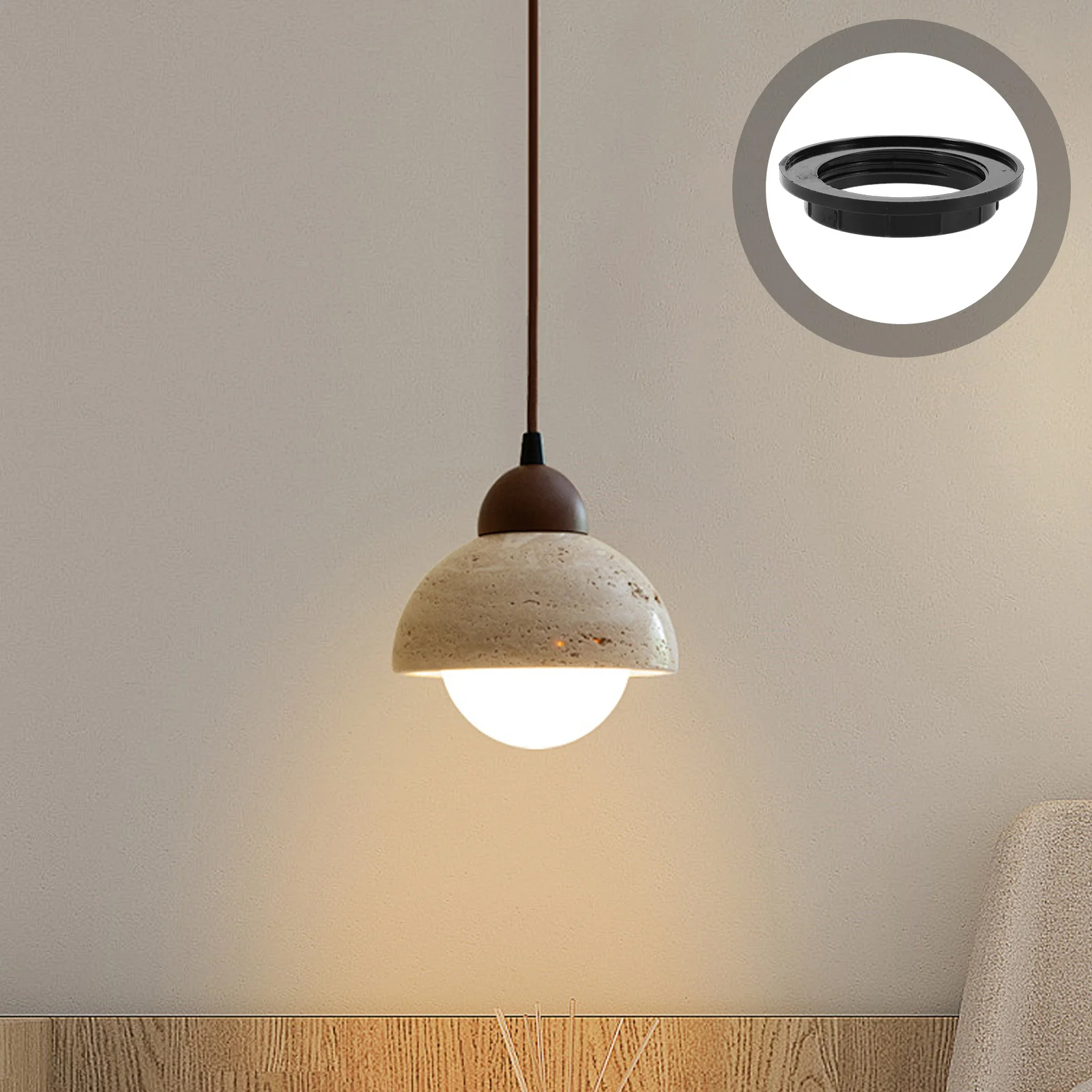 42Pcs Light Socket Shade Rings Bakelite Full Threaded Retaining Rings for E27 E26 Glass Lampshades Pendant Light Fixtures
42Pcs Light Socket Shade Rings Bakelite Full Threaded Retaining Rings for E27 E26 Glass Lampshades Pendant Light Fixtures