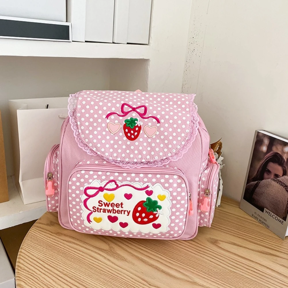 Sweet lady small backpack cute embroidery lace Japanese soft girl girl student schoolbag fruit strawberry shoulder bag
Sweet lady small backpack cute embroidery lace Japanese soft girl girl student schoolbag fruit strawberry shoulder bag