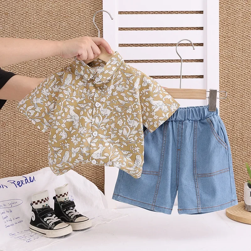 New Summer Baby Clothes Set Kids Boys Clothing Children Short Sleeved Suit Shirt Shorts 2Pcs/Sets Infant Casual Cartoon Costume
New Summer Baby Clothes Set Kids Boys Clothing Children Short Sleeved Suit Shirt Shorts 2Pcs/Sets Infant Casual Cartoon Costume