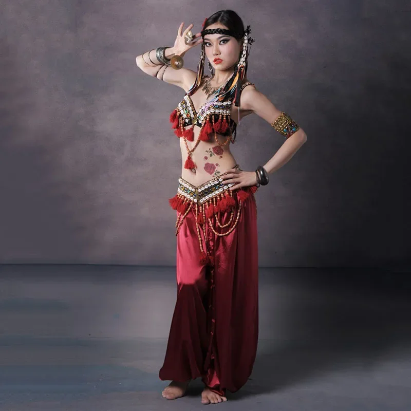 Women ATS Tribal Belly Dance Costume Set 3pc Bra Belt Pants Red Gypsy Dancwear Indian Bellydance Clothing Dancing Outfit Clothes
Women ATS Tribal Belly Dance Costume Set 3pc Bra Belt Pants Red Gypsy Dancwear Indian Bellydance Clothing Dancing Outfit Clothes