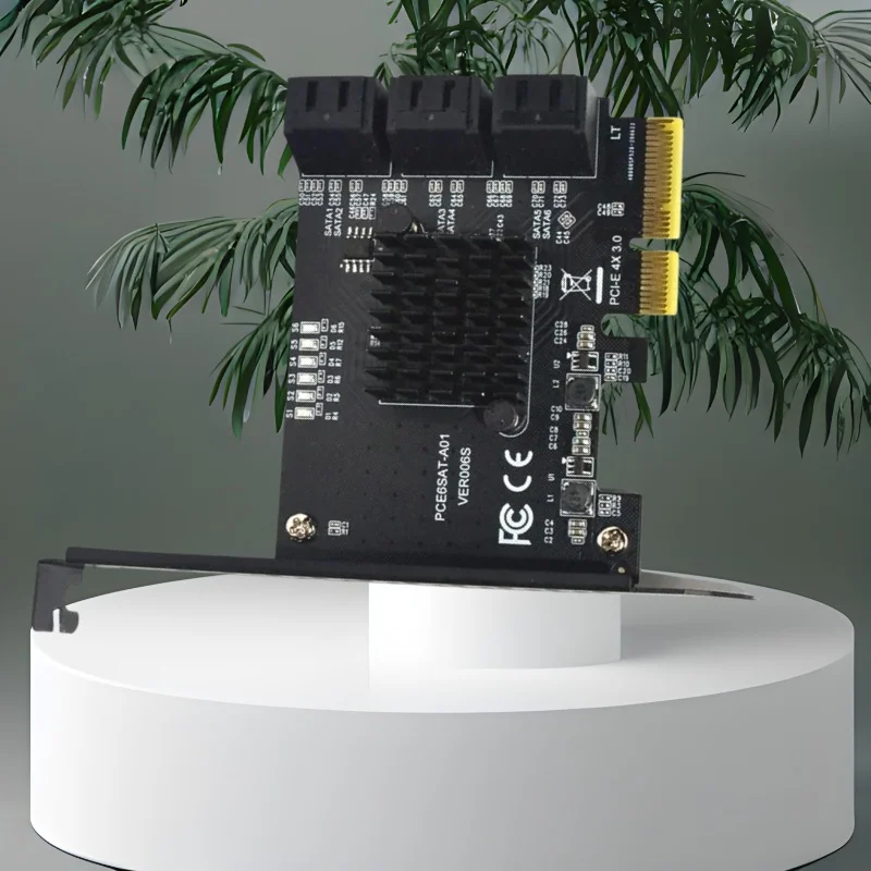 Pcie to Sata PCIE X4 с радиатором, 6-портовые чипы SATA3.0 ASMedia ASM1166, подставка для карты расширения Pcie Sata для настольного ПК, компьютера
Pcie to Sata PCIE X4 с радиатором, 6-портовые чипы SATA3.0 ASMedia ASM1166, подставка для карты расширения Pcie Sata для настольного ПК, компьютера