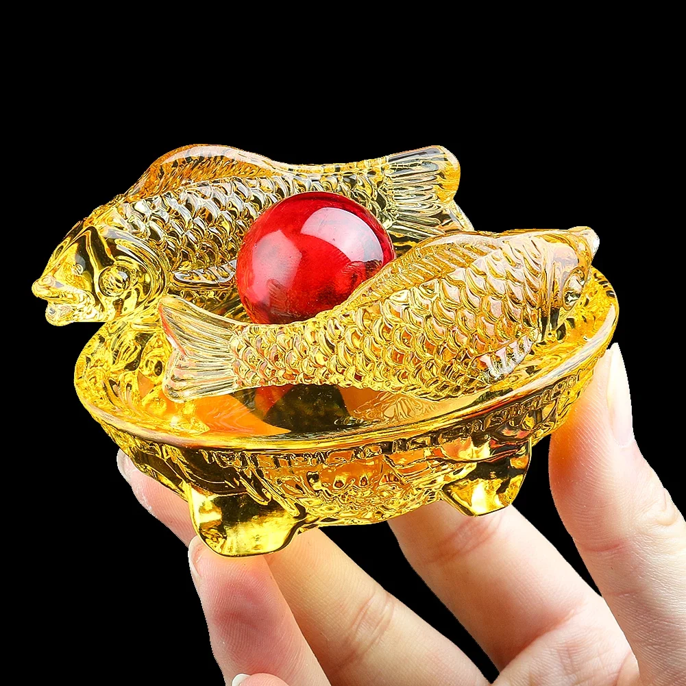Laser Prism Mascot Koi Carp Goldfish Colored Glaze Glass Ornaments Red Crystal Ball Lucky Fortune Crafts Figurines Paperweight
Laser Prism Mascot Koi Carp Goldfish Colored Glaze Glass Ornaments Red Crystal Ball Lucky Fortune Crafts Figurines Paperweight