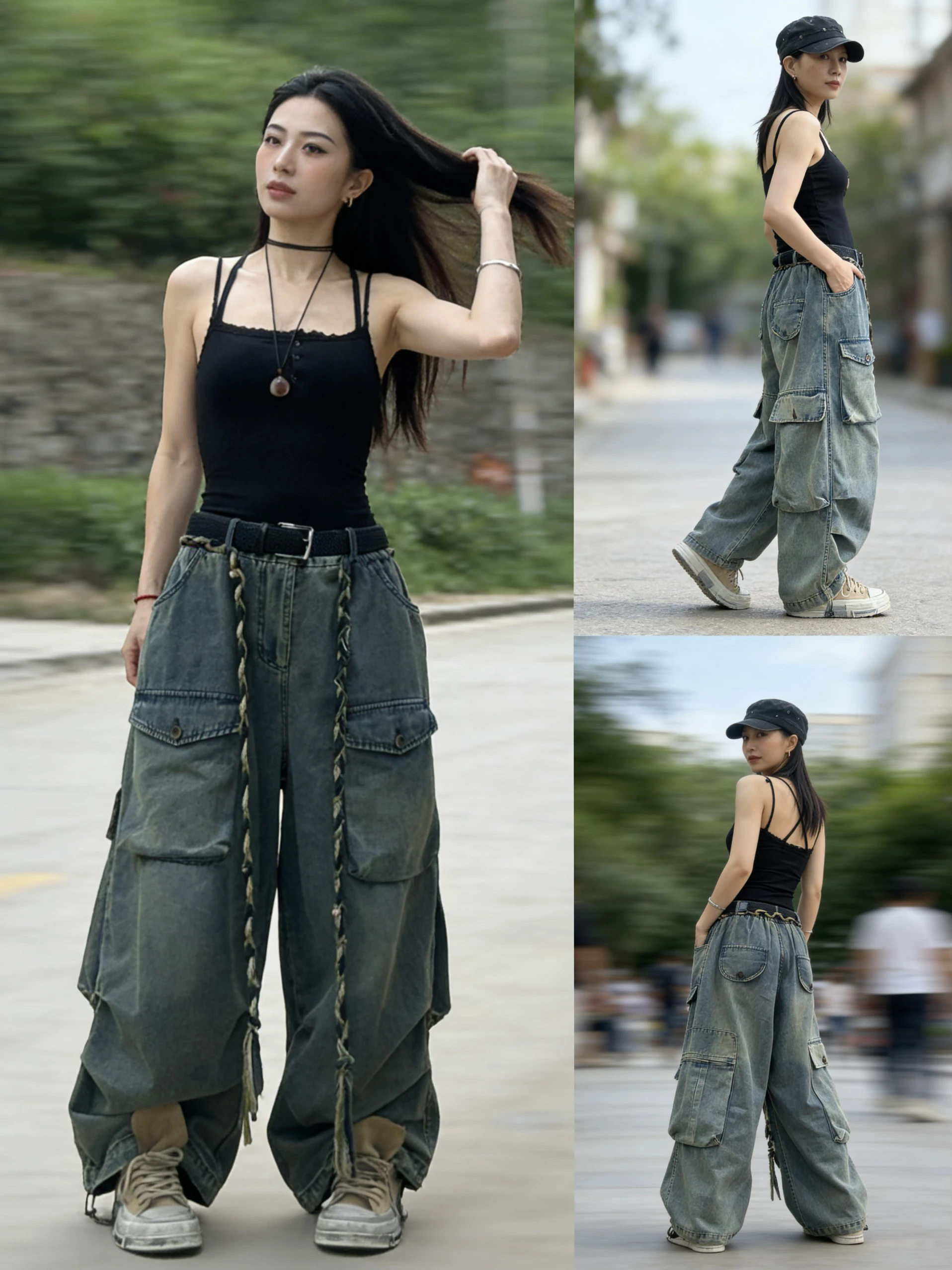 Retro Distressed Denim Pants Women Loose Casual Versatile Personalized Workwear Wide Leg Pants Original Spring Summer New
Retro Distressed Denim Pants Women Loose Casual Versatile Personalized Workwear Wide Leg Pants Original Spring Summer New