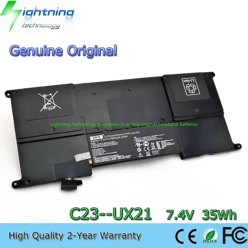 Оригинальный аккумулятор C23-UX21 7,4 В 35 Втч для ноутбука ASUS Zenbook UX21 UX21E-KX001V ультрабук UX21A UX21E-KX013X, 2025 год
Оригинальный аккумулятор C23-UX21 7,4 В 35 Втч для ноутбука ASUS Zenbook UX21 UX21E-KX001V ультрабук UX21A UX21E-KX013X, 2025 год