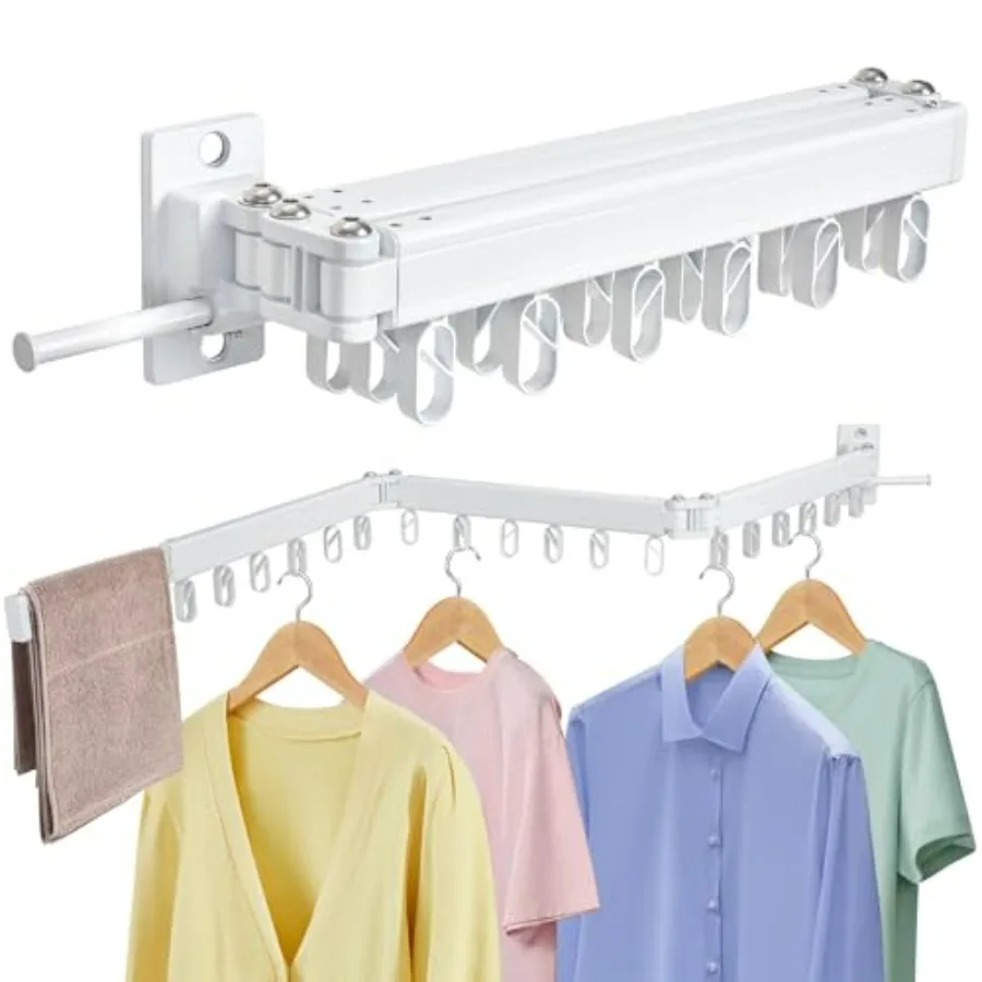 Clothes Drying Rack Wall Mounted Foldable, Retractable and Collapsible Tri-Fold Space-Saving Laundry Drying Rack for Indoor and
Clothes Drying Rack Wall Mounted Foldable, Retractable and Collapsible Tri-Fold Space-Saving Laundry Drying Rack for Indoor and