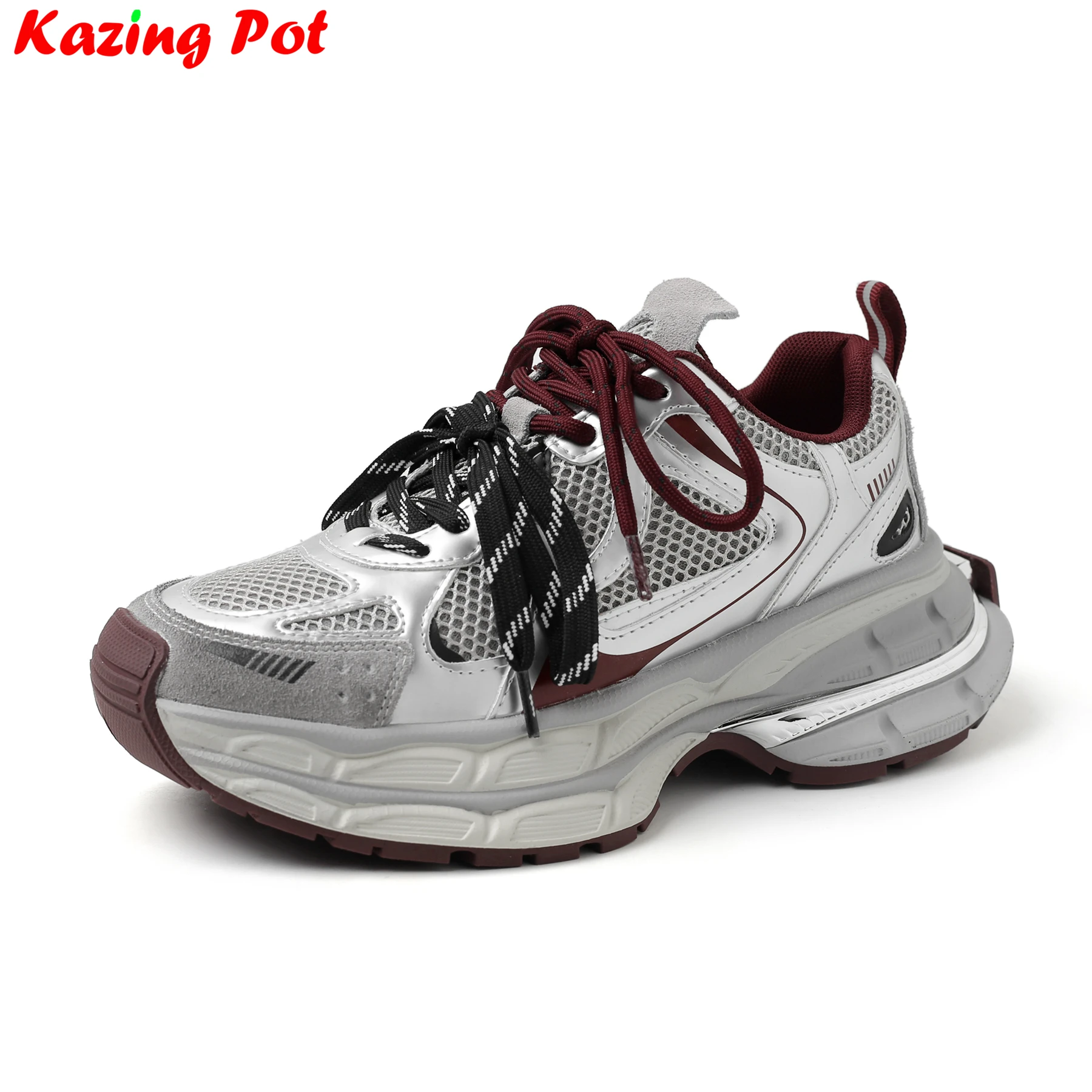 Krazing Pot Brand Mesh High Heels Luxury Spring Autumn Shoes Comfort Increasing Sneakers Platform Casual Women Vulcanized Shoes
Krazing Pot Brand Mesh High Heels Luxury Spring Autumn Shoes Comfort Increasing Sneakers Platform Casual Women Vulcanized Shoes