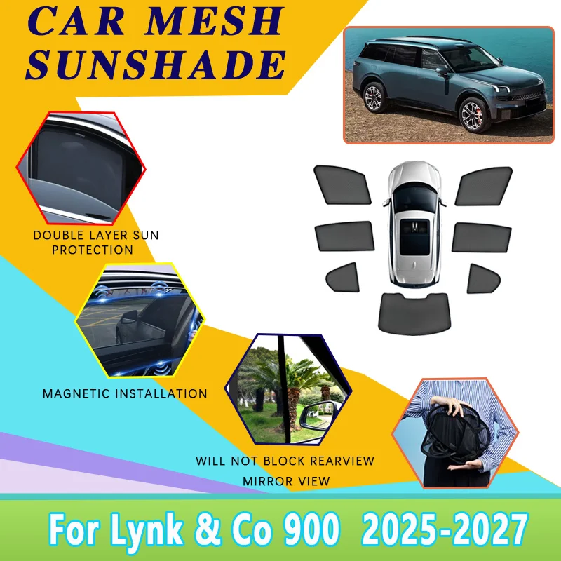 For Lynk & Co 900 L946 2025 2026 2027 Car Mesh Visor Side Car Sunshade Window Sunscreen Cover Light Blocking Curtain Accessories
For Lynk & Co 900 L946 2025 2026 2027 Car Mesh Visor Side Car Sunshade Window Sunscreen Cover Light Blocking Curtain Accessories