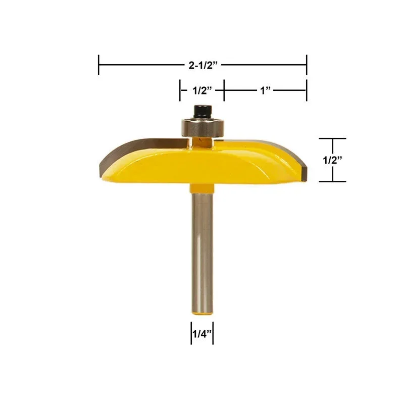 Raised Panel Router Bit - Carbide Tipped Cove 1/4" Shank Cutter for Woodworking Tools
Raised Panel Router Bit - Carbide Tipped Cove 1/4" Shank Cutter for Woodworking Tools