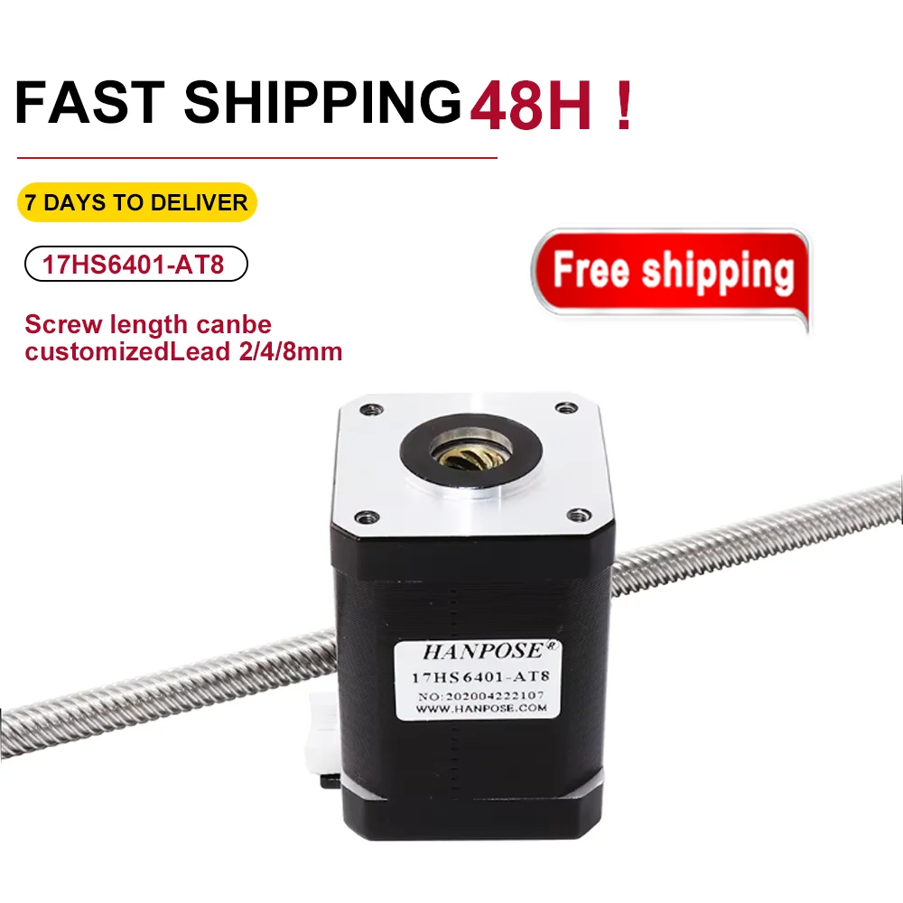 1.7A 70N.cm Through Screw Stepper Motor 42HA60-T8*14 L100-400MM NEMA17 Linear Stepper Motor For 3D Instrument Accessories
1.7A 70N.cm Through Screw Stepper Motor 42HA60-T8*14 L100-400MM NEMA17 Linear Stepper Motor For 3D Instrument Accessories