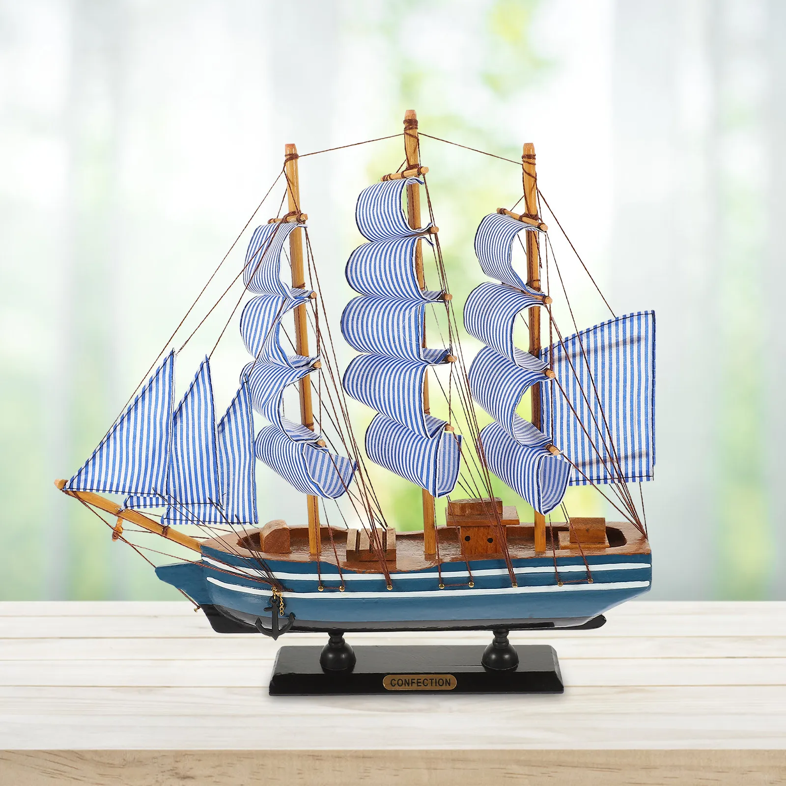 Handcrafted Wooden Sailboat Ornament Vibrant Colors Lightweight Desktop Sailboat Decor for Mediterranean Nautical Interior
Handcrafted Wooden Sailboat Ornament Vibrant Colors Lightweight Desktop Sailboat Decor for Mediterranean Nautical Interior