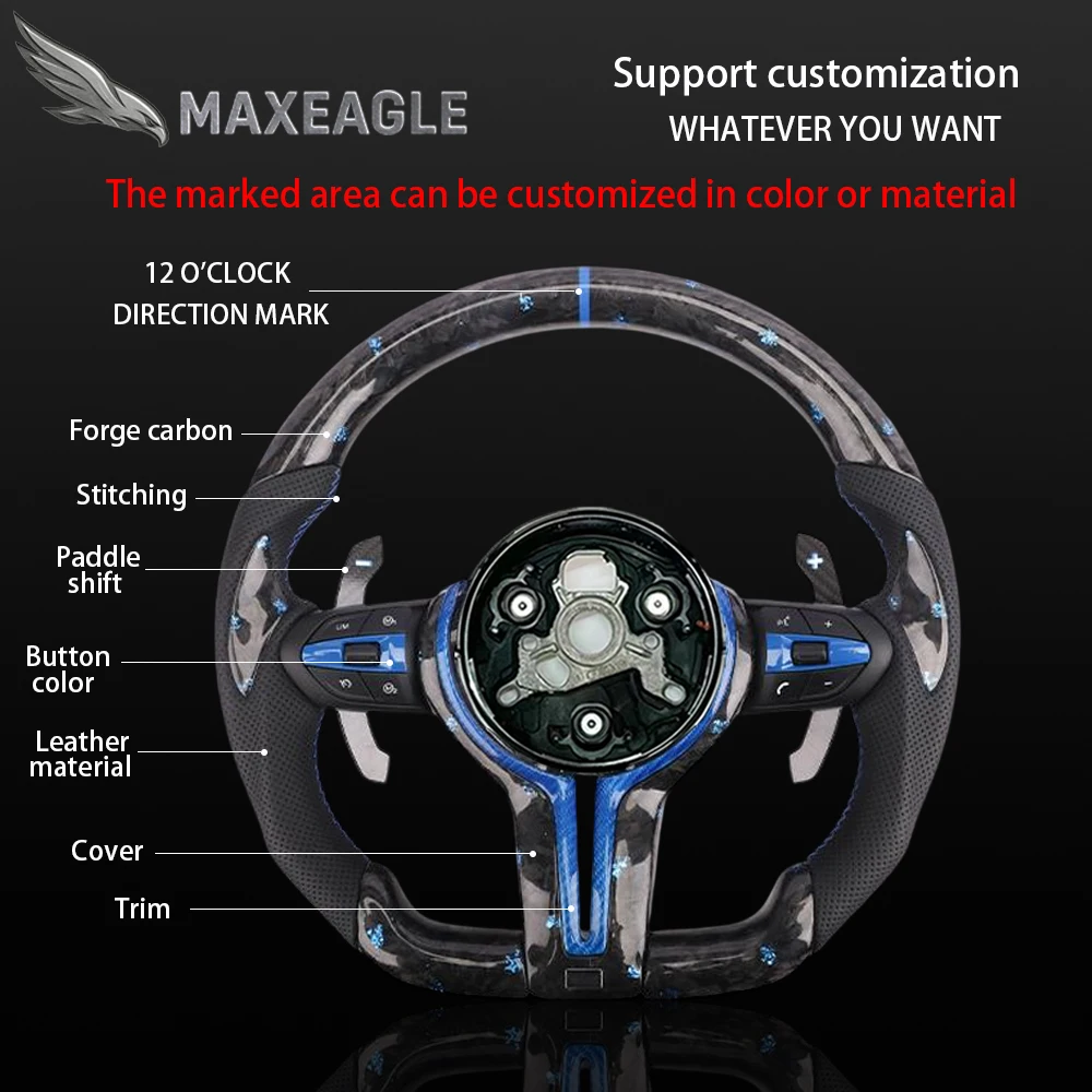 MAXEAGLE M Спортивный руль M Спортивный руль для BMW F30 F31 F32 F33 F34 F36 M3 F80 M4 F82 F01 F06 F10 F11 F12 F20 F21
MAXEAGLE M Спортивный руль M Спортивный руль для BMW F30 F31 F32 F33 F34 F36 M3 F80 M4 F82 F01 F06 F10 F11 F12 F20 F21