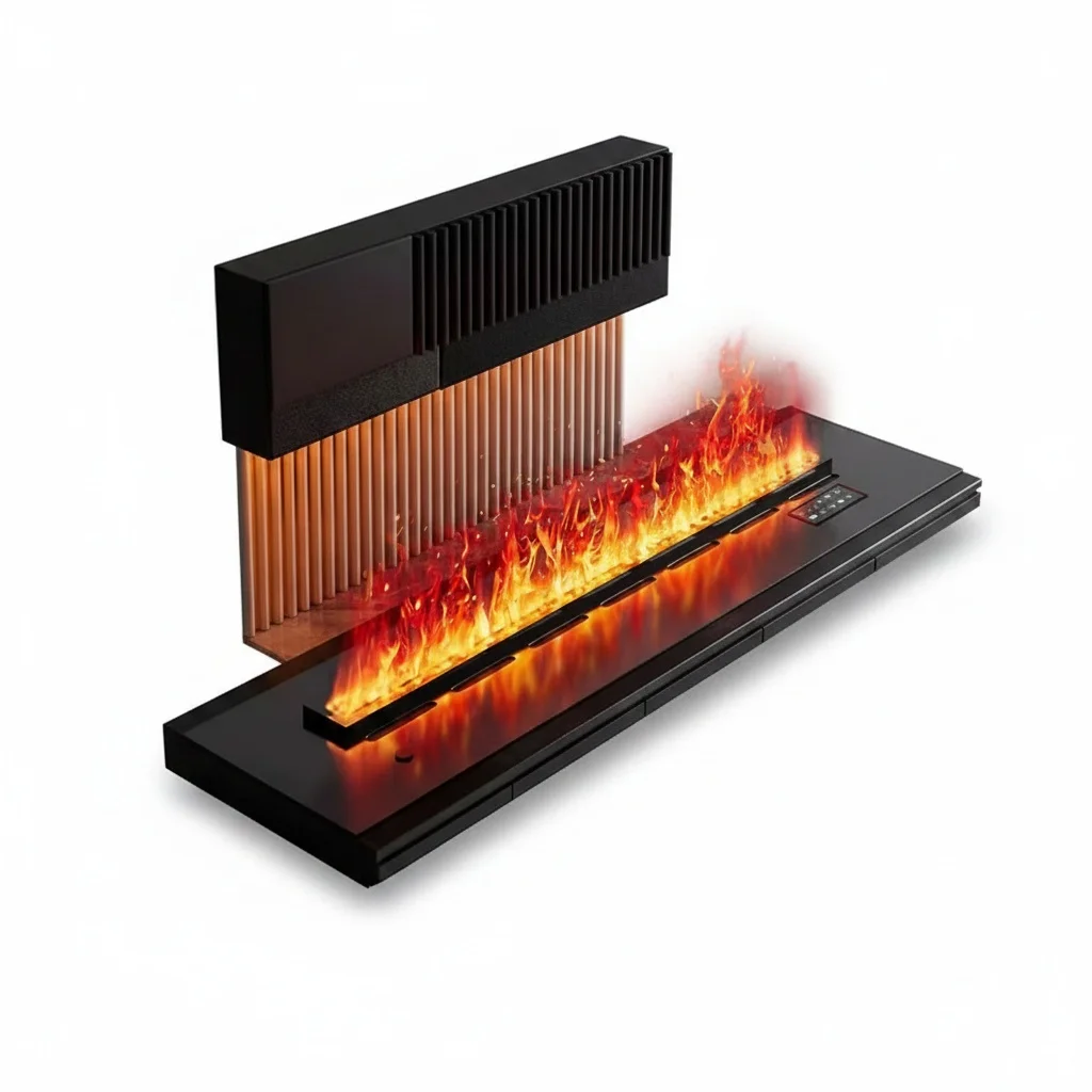 Electric Fireplace, 2500mm Steel Insert, 3D Ultrasonic Water Vapor Fireplace, LED Simulated Flame, Indoor Outdoor Living
Electric Fireplace, 2500mm Steel Insert, 3D Ultrasonic Water Vapor Fireplace, LED Simulated Flame, Indoor Outdoor Living