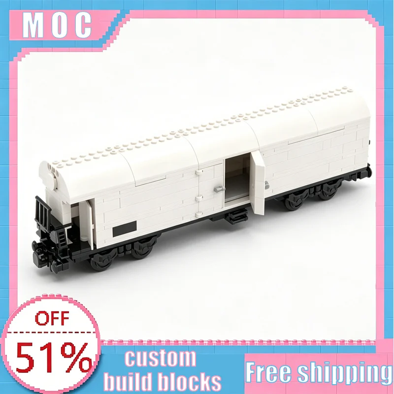 428 Parts MOC 8-Wide 4-Axle Refrigerated Wagon Railway Freight Car Model Creative Building Blocks Educational Assembly Toy Gifts
428 Parts MOC 8-Wide 4-Axle Refrigerated Wagon Railway Freight Car Model Creative Building Blocks Educational Assembly Toy Gifts